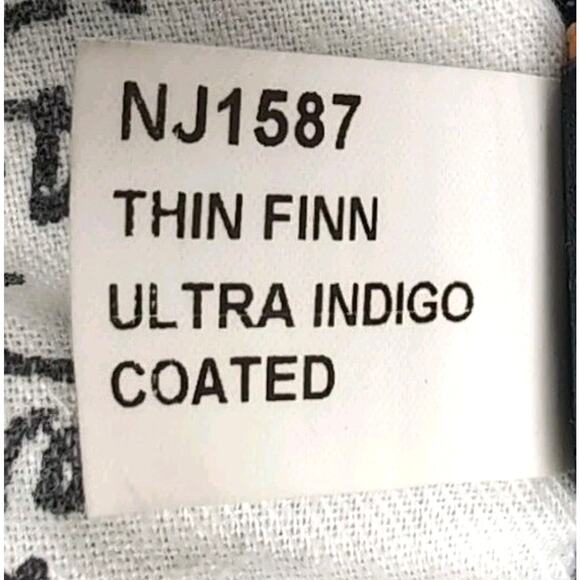 Nudie Jeans Thin Finn Mens 32x32 Measure 31x29.5 Dark Ultra Indigo Coated Italy - Picture 9 of 16